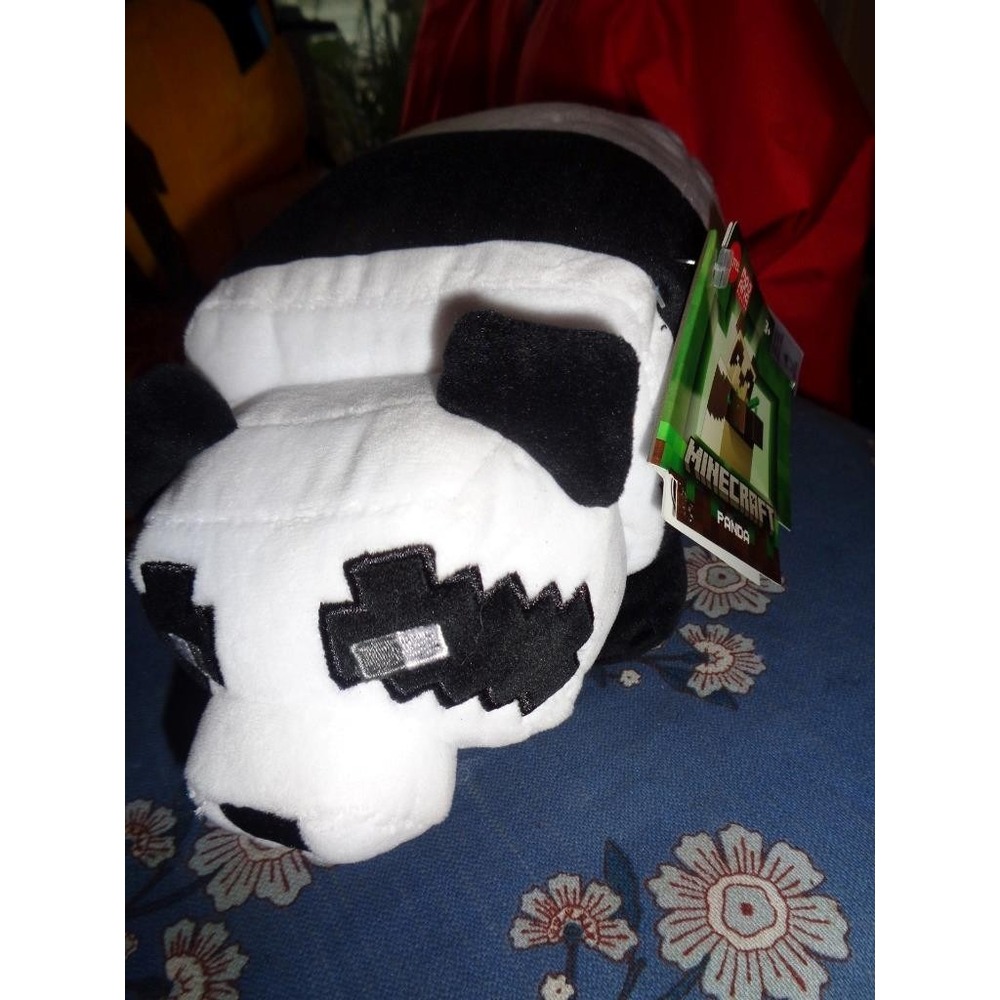 Mattel Mojang Minecraft Panda Bear Plush Stuffed Toy NWT